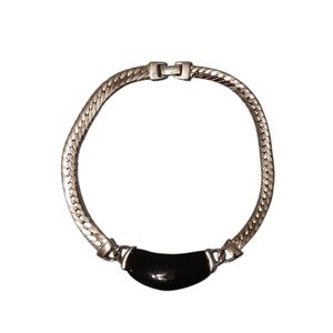 Vintage Napier collar necklace chocker silver tone stamped patent pending